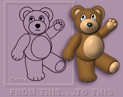 3-D bear tutorial ©image